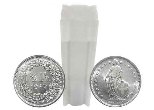 20x 1/2 Franken 1875-1967 Silbermünze