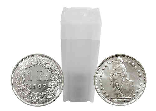 20x 1 Franken 1875-1967 Silbermünze, differenzbesteuert