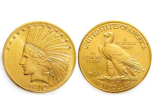 10 Dollar Indian Head Eagle 1907-1933 Goldmünze