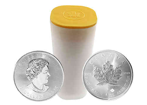 25x 1 Unze Maple Leaf Silbermünze, CH-Kunden