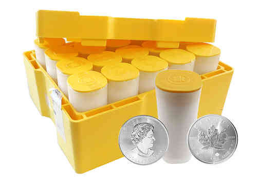 500x 1 Unze Masterbox Maple Leaf Silbermünze, CH-Kunden